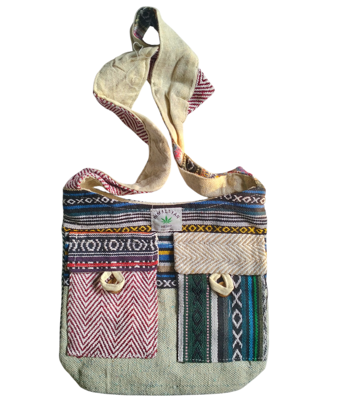 Traditional Shantiniketan Style Cotton Sling Bag – Himalayan Hemp Jhola Bag for Women