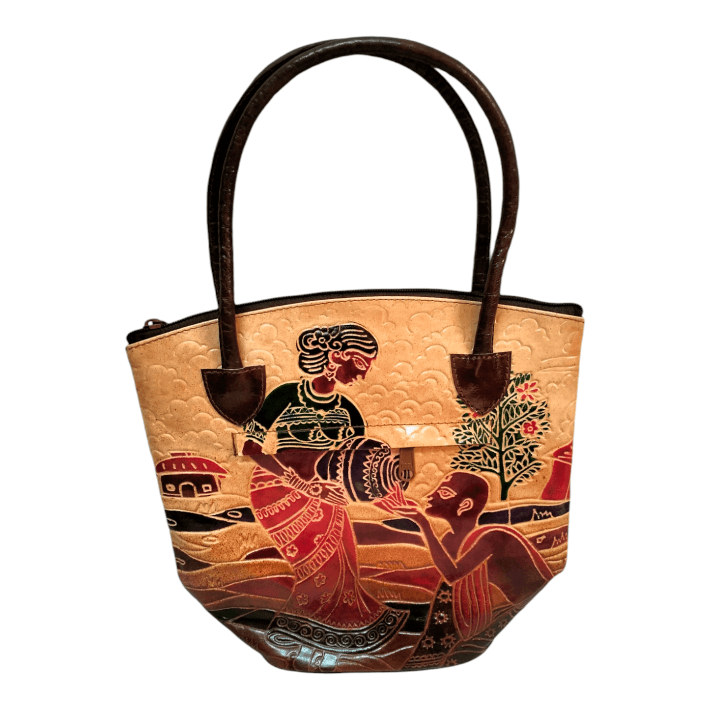 Traditional Shantiniketan Mini Handbag for Women - Handcrafted Indian Handbag with Ethnic Charm - AP BAG BHANDAR