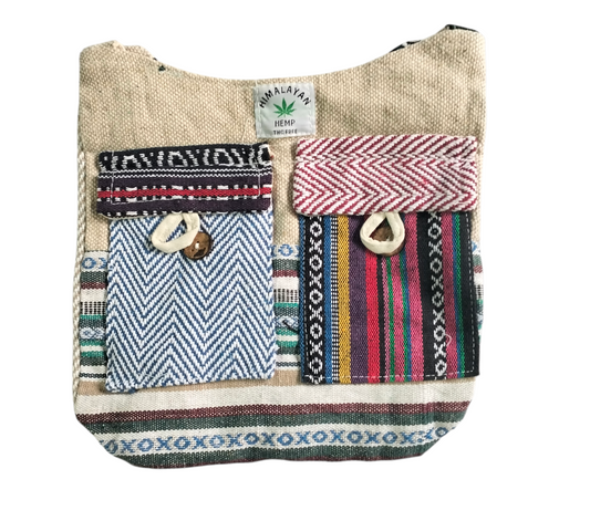 Traditional Shantiniketan Style Cotton Sling Bag – Himalayan Hemp Jhola Bag for Women