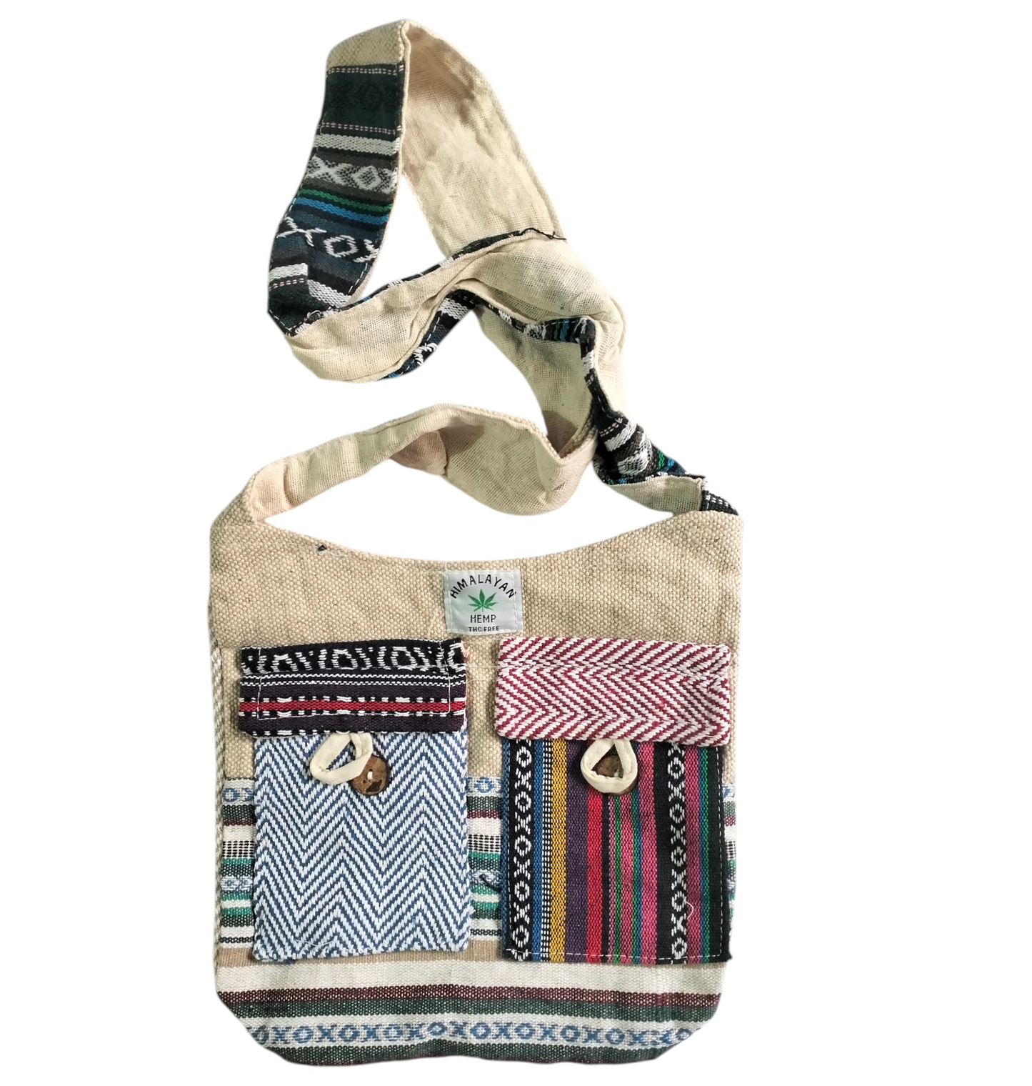 Traditional Shantiniketan Style Cotton Sling Bag – Himalayan Hemp Jhola Bag for Women
