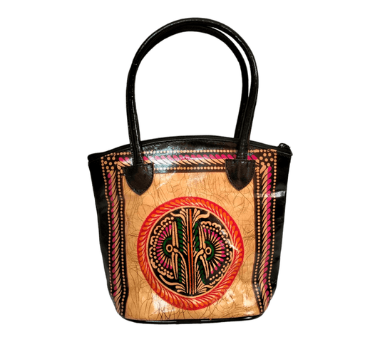 Traditional Shantiniketan Mini Handbag for Women - Handcrafted Indian Handbag with Ethnic Charm - AP BAG BHANDAR
