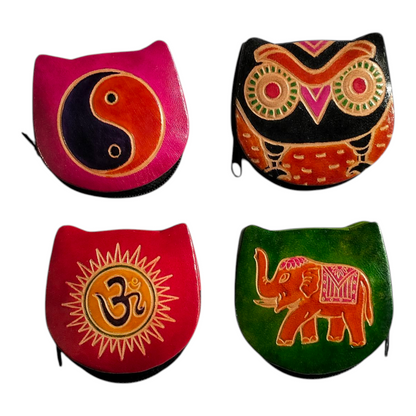 Traditional Shantiniketan Small Coin Purse – Pack of 4 | Handcrafted Art