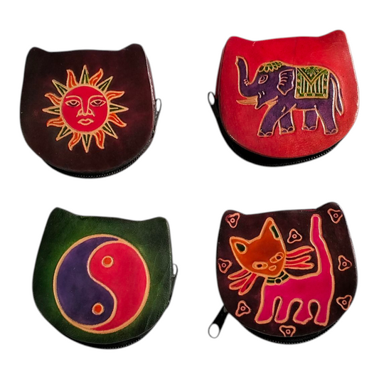 Traditional Shantiniketan Small Coin Purse – Pack of 4 | Handcrafted Art